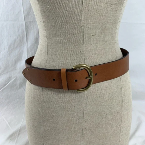Ann Taylor Wide Tan Leather Belt Small Ann Taylor Women main image 4